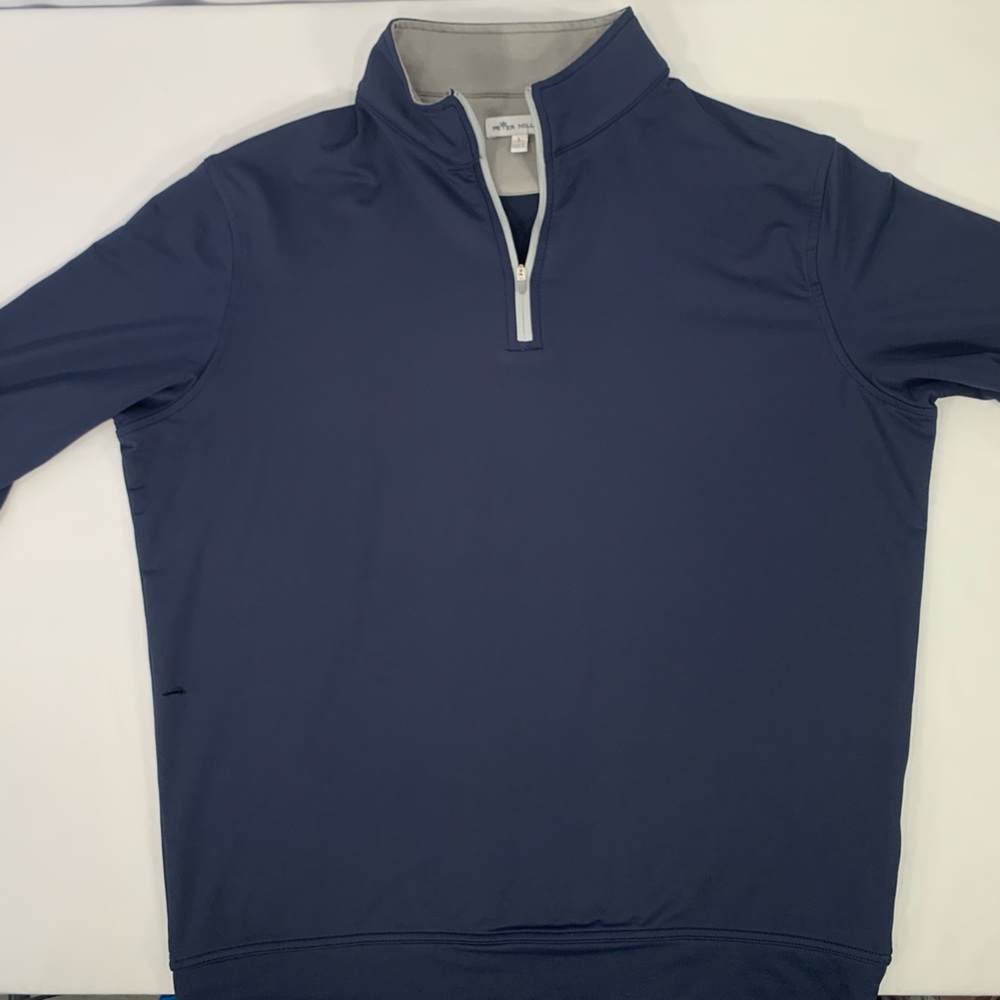 Peter Millar Navy Quarter-Zip Pullover - Picture 5 of 15